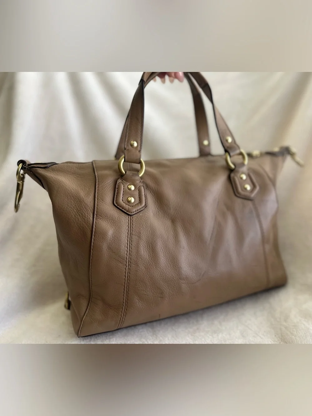 COACH Taupe Leather Cambell Docter Bag | Style Number: F24690